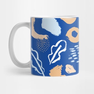 Abstract blue pattern face mask coronavirus Mug